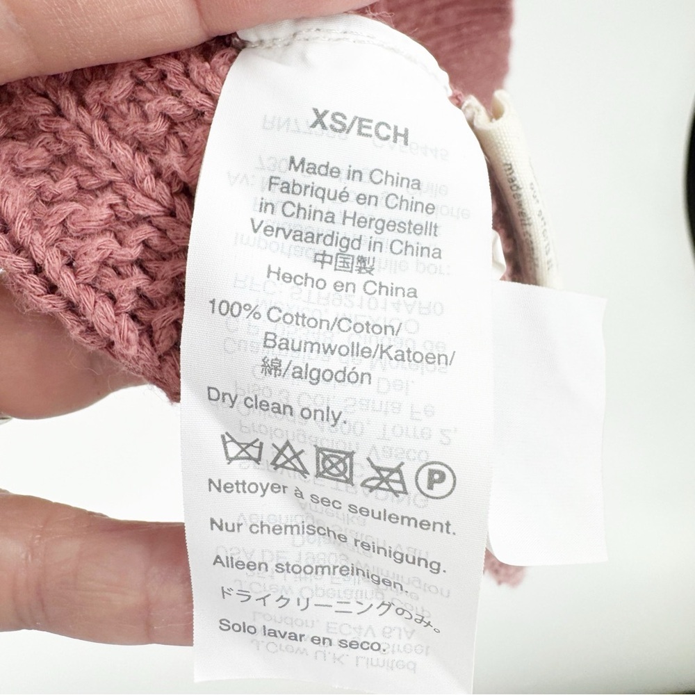 ✅Madewell Bobble Cardigan Sweater Vintage Quartz SIZE X-SMALL POCKETS OPEN FRONT - Picture 8 of 8